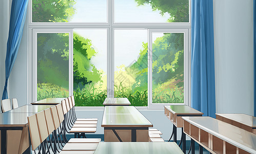 明亮教室校园桌子高清图片
