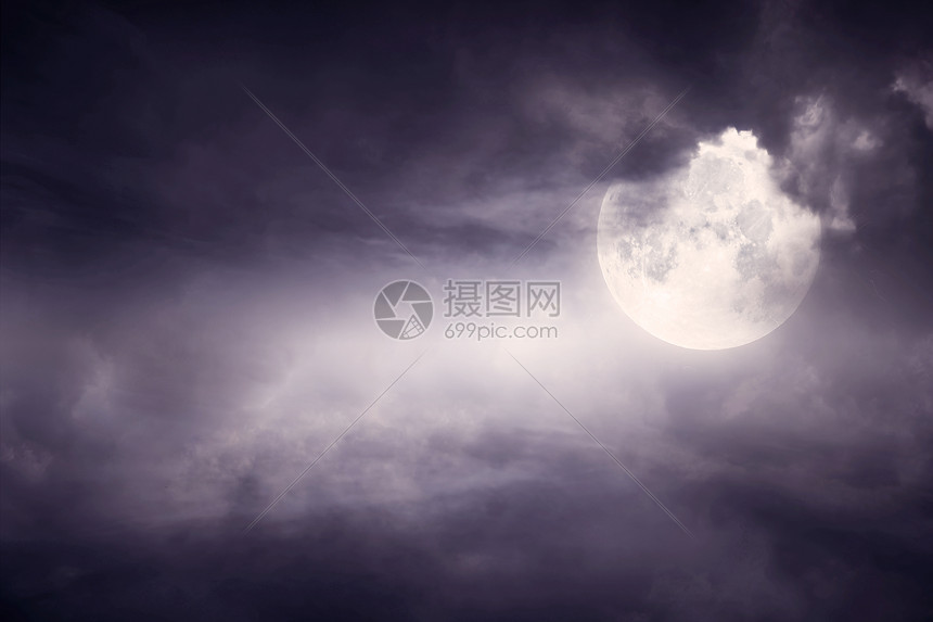 夜晚月亮图片