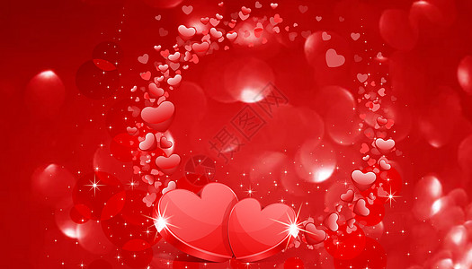 浪漫爱心情侣热气球高清图片