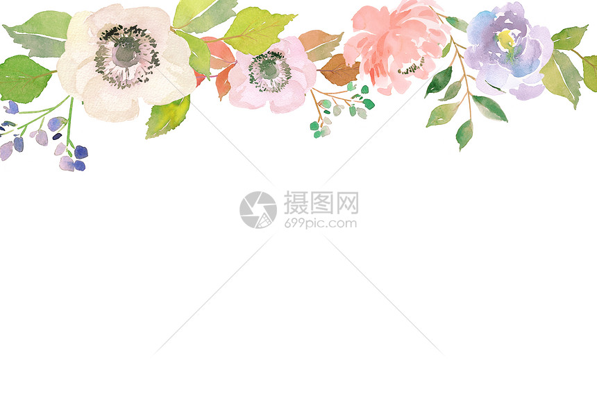 手绘水彩花卉植物背景插画图片下载 正版图片 摄图网 手绘水彩花卉植物背景插画图片下载 正版图片 摄图网