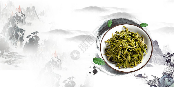 中国风茶背景背景图片
