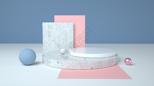 粉色环境3d模型空间设计图片