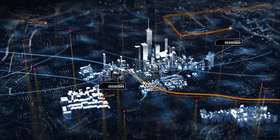 科技城市模型图片