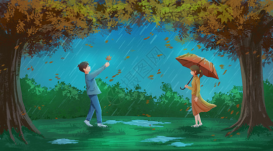 雨中的情侣雨中的情侣高清图片