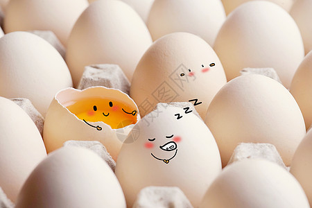 蛋壳鸡蛋创意摄影插画插画
