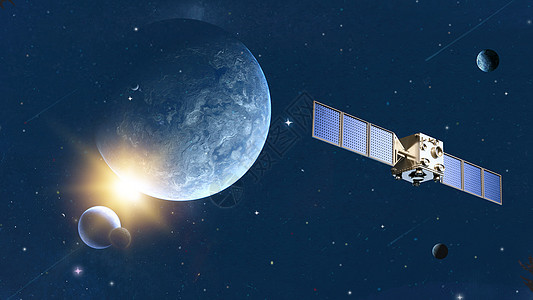 科幻星球卫星背景图片
