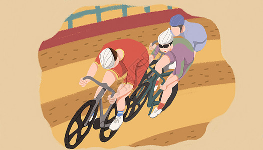 场地自行车比赛背景图片