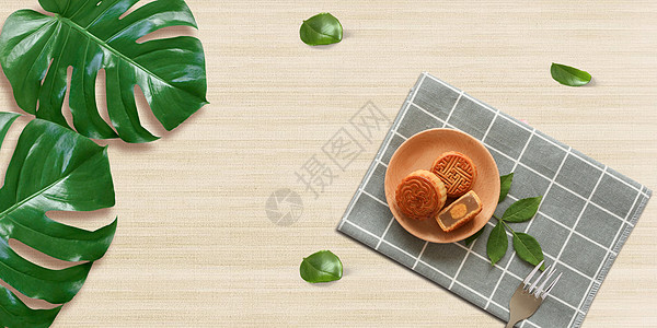 分月饼中秋月饼设计图片