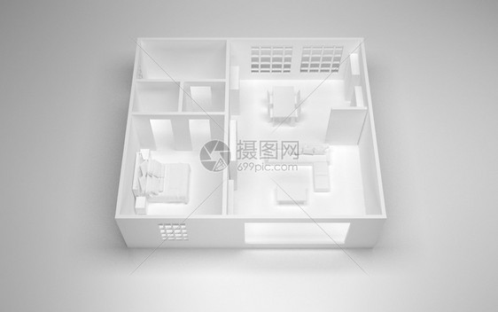 室内住宅模型图片