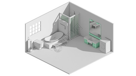 住宅室内模型背景图片