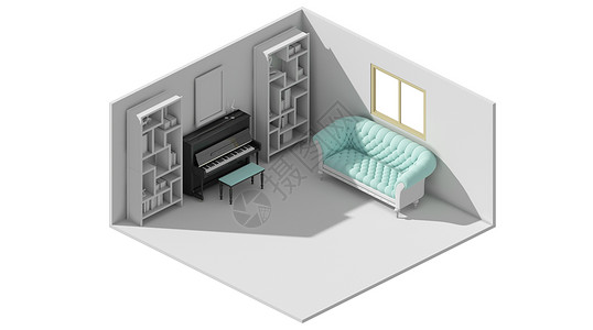 博古架住宅室内模型设计图片