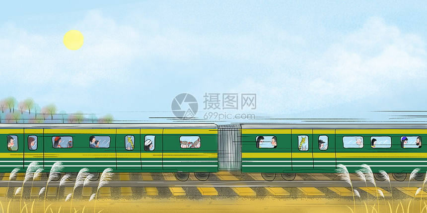 绿皮火车图片
