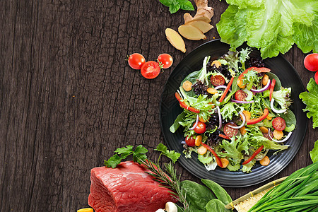 牛肉肉蔬菜沙拉设计图片