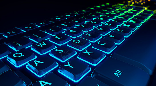 炫酷科技键盘色彩高清图片素材