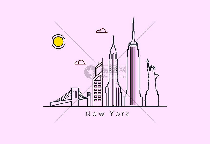 纽约地标建筑图片