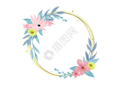 水彩花卉插画背景图片