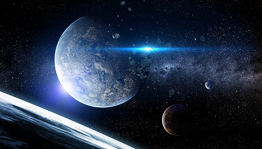 流浪地球宇宙陨石设计图片