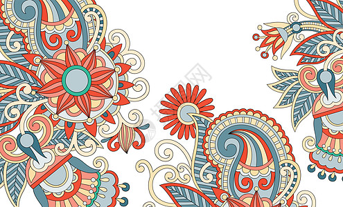 传统底纹和风日系花纹背景插画