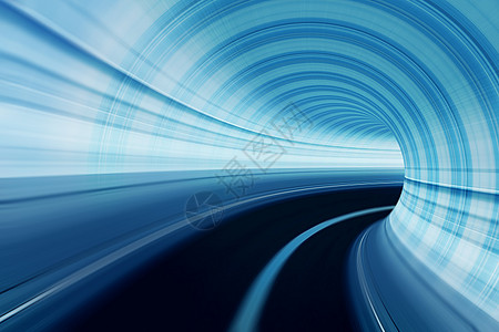 隧道光效科技抽象路高清图片