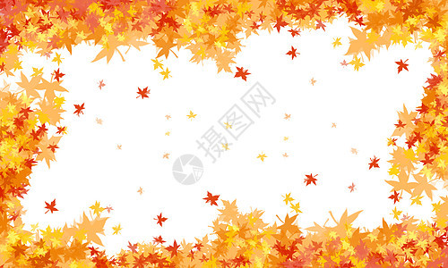 秋天手绘枫叶背景背景图片