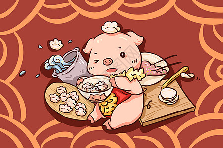 猪年的饺子图片