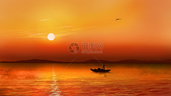 夕阳之美图片