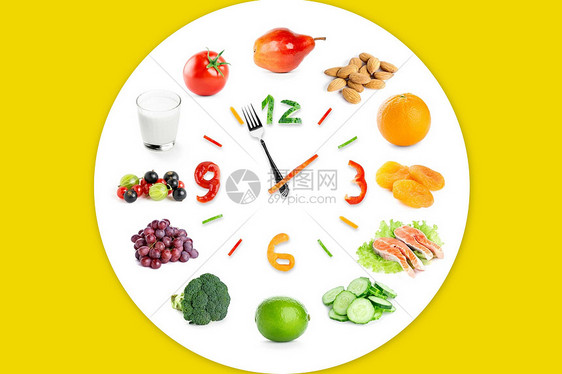 瓜果蔬菜时间钟图片
