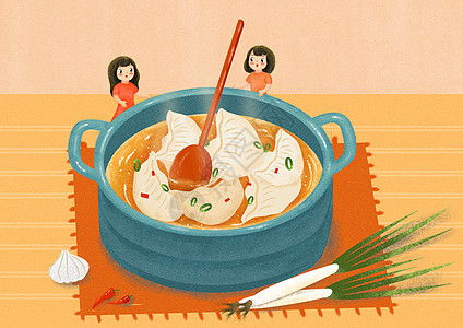 吃饺子图片