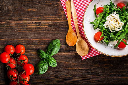 番茄沙拉健康美食设计图片