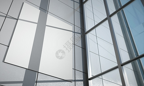 室内玻璃窗现代挂画样机设计图片