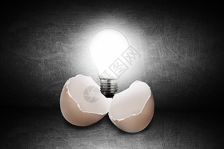 破壳的鸡蛋鸡蛋灯泡设计图片
