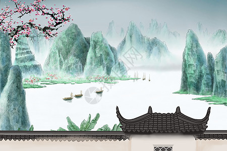 高清版本中式山水古画高清图片下载-正版图片500262361-摄图网