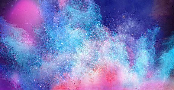 爆炸彩色粉末色彩液体喷溅背景设计图片