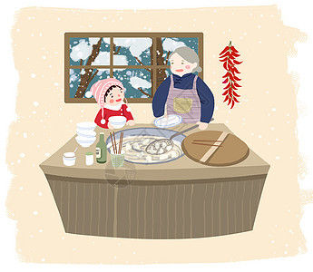 立冬冬至吃饺子图片