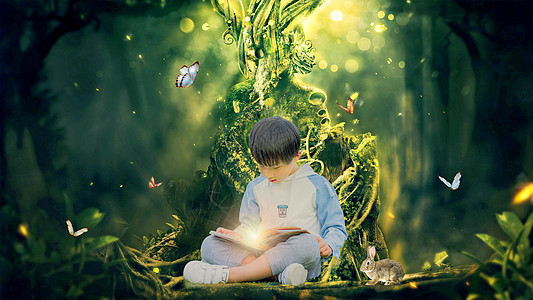 儿童书中的世界梦幻高清图片素材