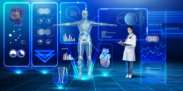 科技医疗数字分析医疗信息化高清图片素材