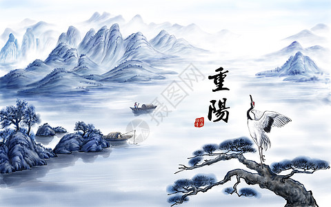 中国风重阳插画