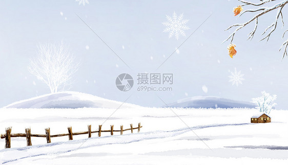 冬天小雪图片