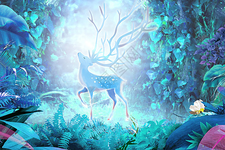 迷幻森林背景图片