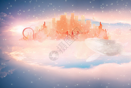 梦幻城市猫的天空之城高清图片