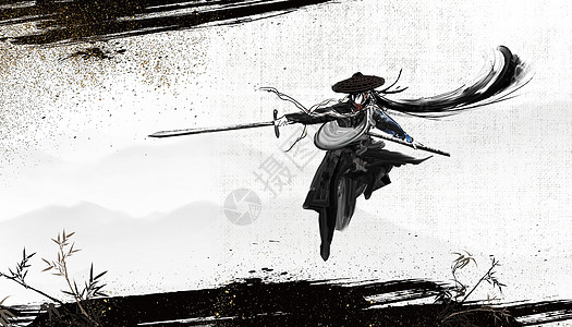 剑虎武侠中国风背景设计图片