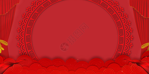 中国风红色场景图片