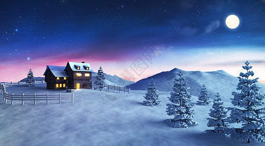 雪夜图片素材 正版创意图片 摄图网