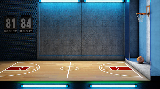 篮球架促销展示空间设计图片