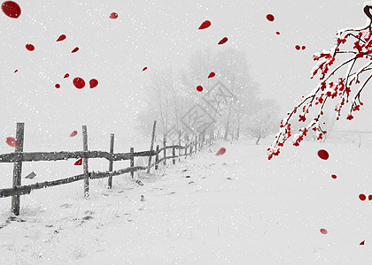 风雪天气背景图片素材