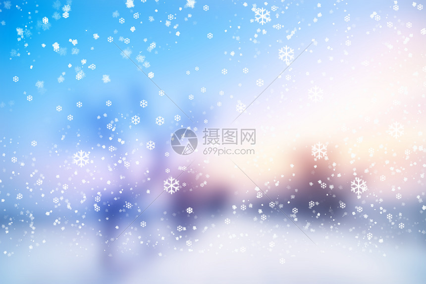 下雪的冬季图片