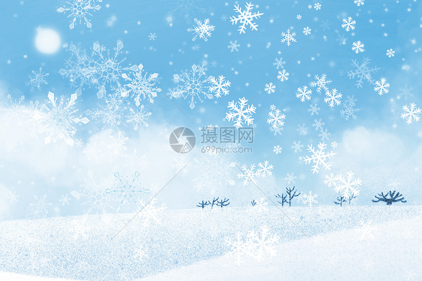 下雪的冬季图片素材 正版创意图片 摄图网