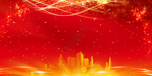 红色城市背景图片