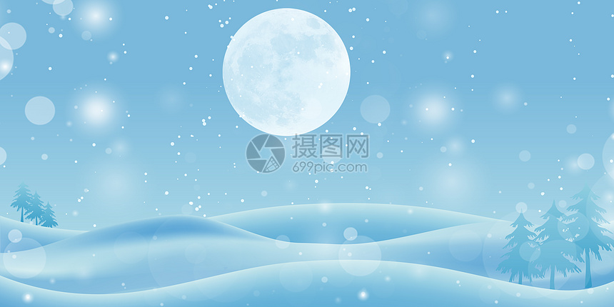 下雪的夜晚图片