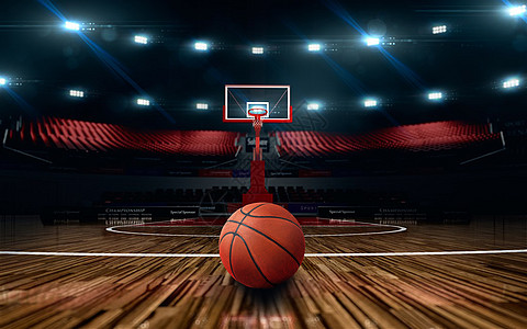 NBA球场国际篮球日设计图片